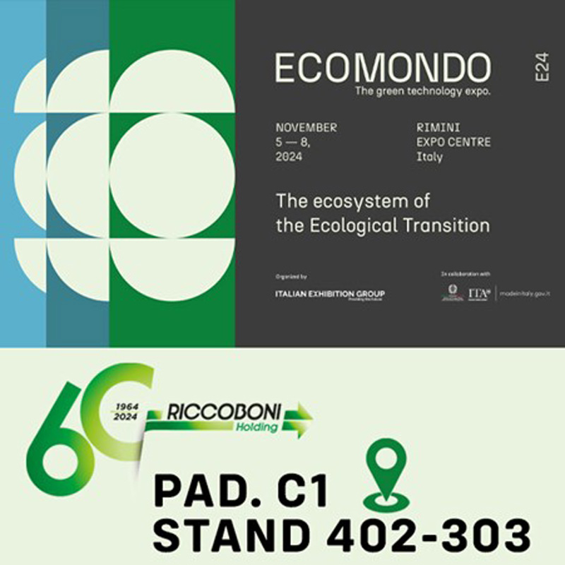 RICCOBONI ATTENDS ECOMONDO 2024 WITH A TRIBUTE TO ITS 60TH ANNIVERSARY