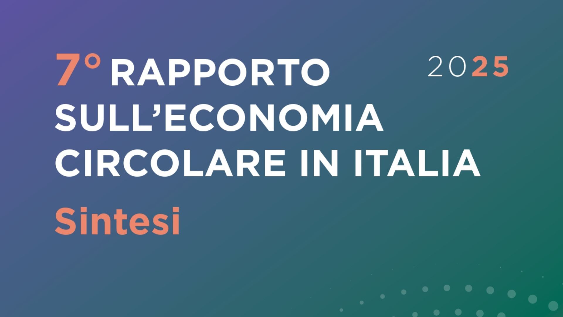 Rapporto sull’Economia Circolare in Italia 2026